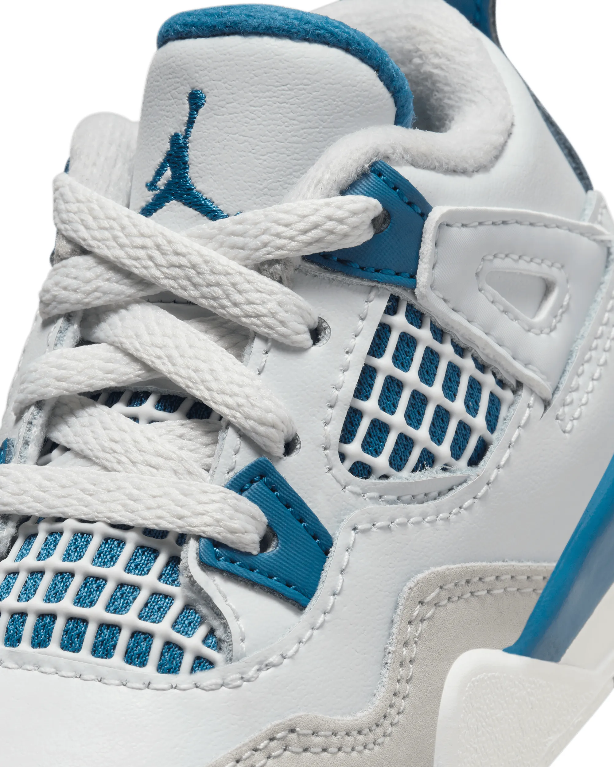 Air Jordan 4 Retro (Td) - Off White / Military Blue / Neutral Grey