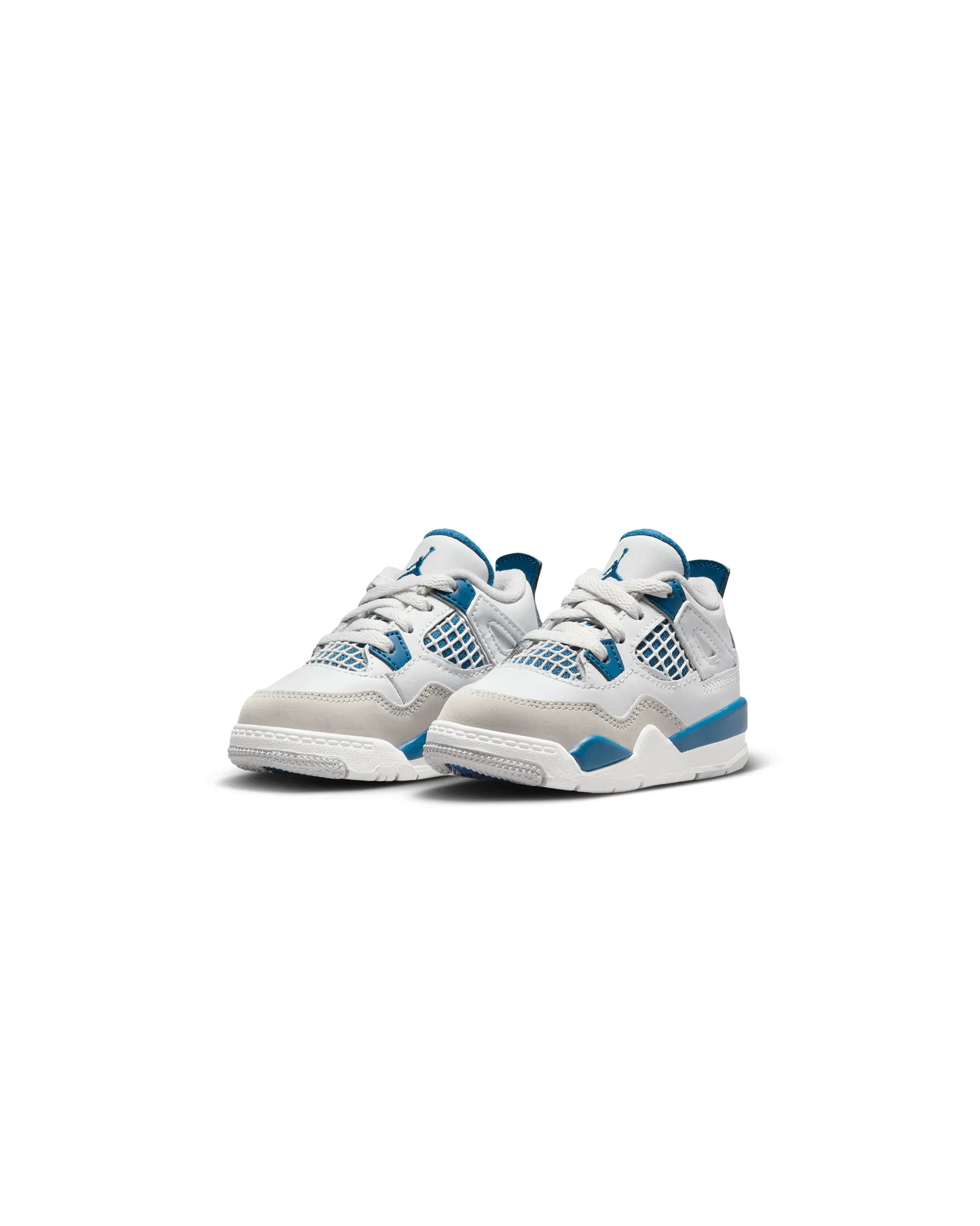 Air Jordan 4 Retro (Td) - Off White / Military Blue / Neutral Grey
