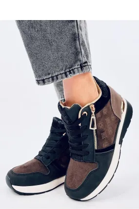 Black Wedge heel sneakers