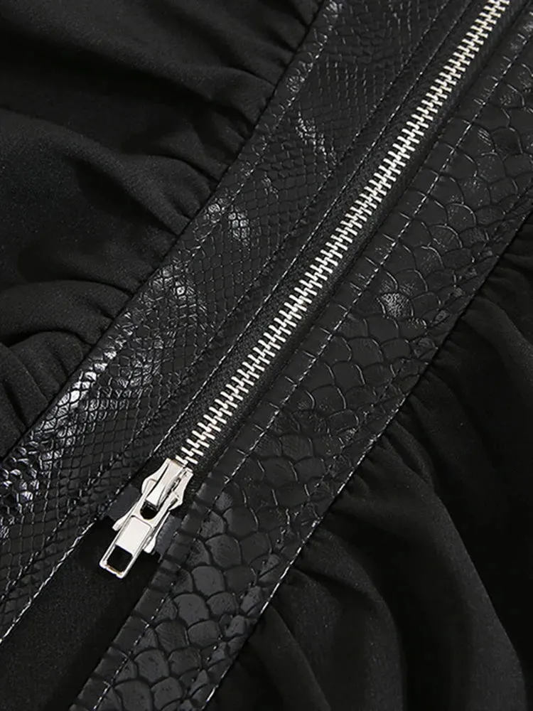 Casual Minimal Goth Irregular Design Skirt