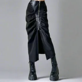 Casual Minimal Goth Irregular Design Skirt