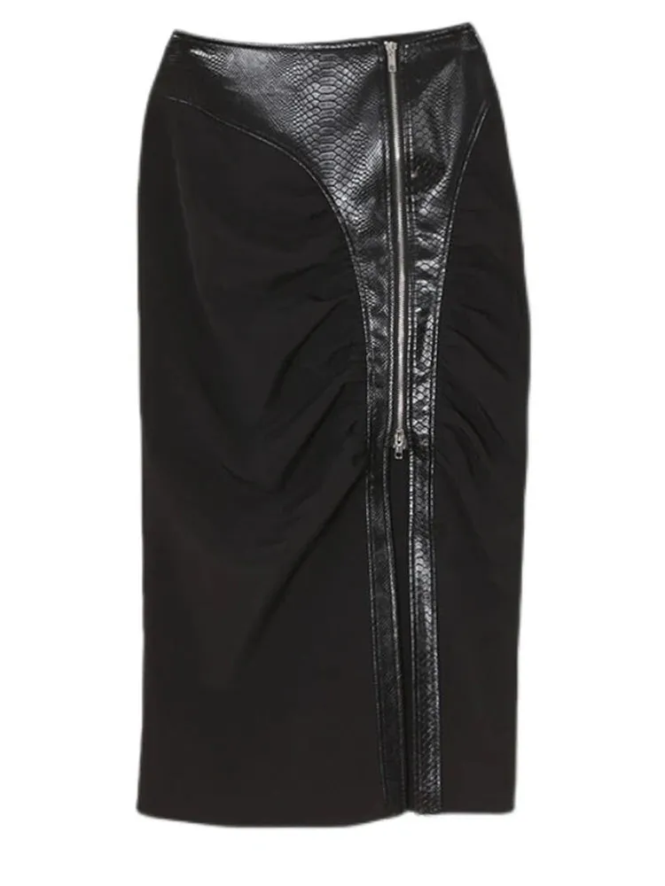 Casual Minimal Goth Irregular Design Skirt