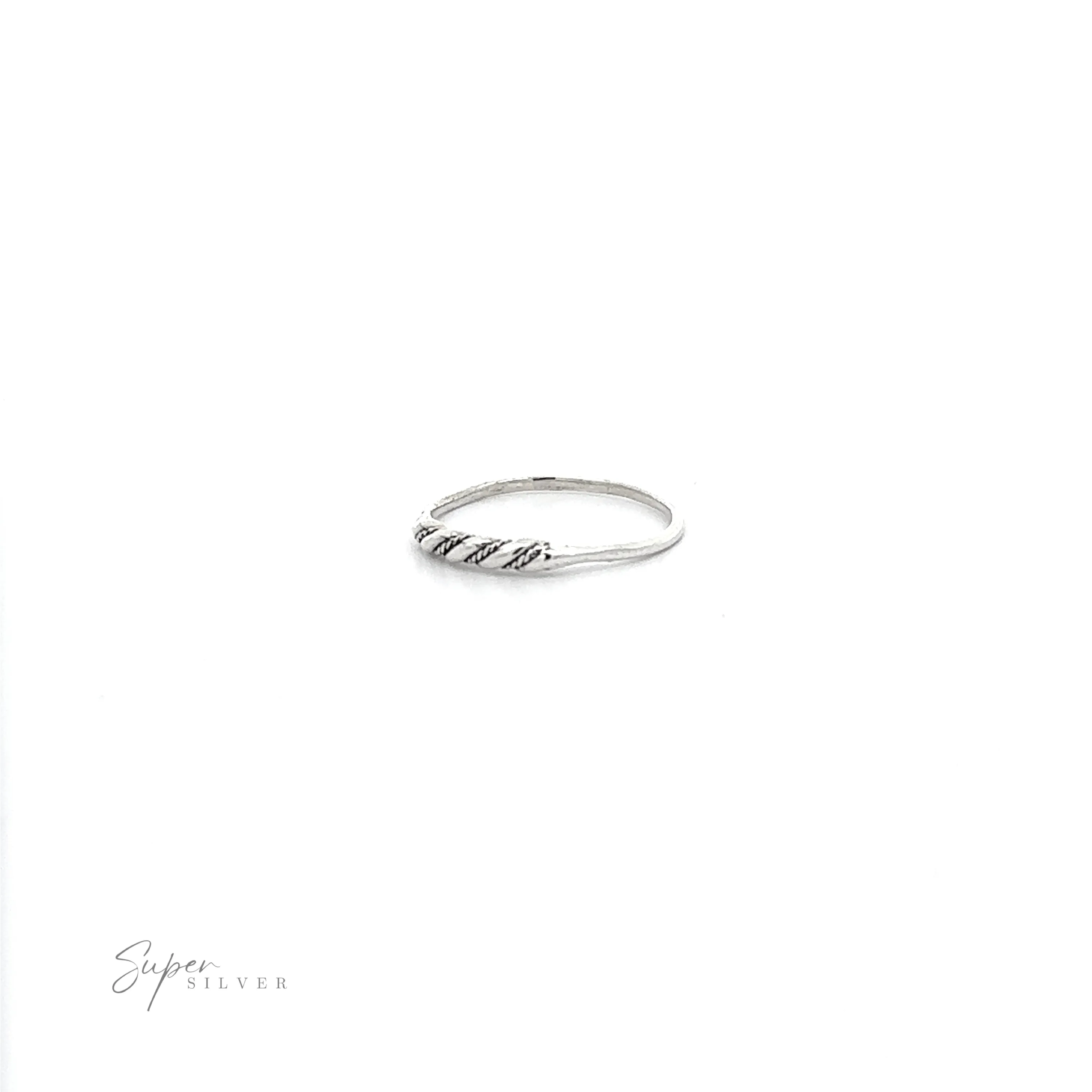 Delicate Silver Lacy Twist Band
