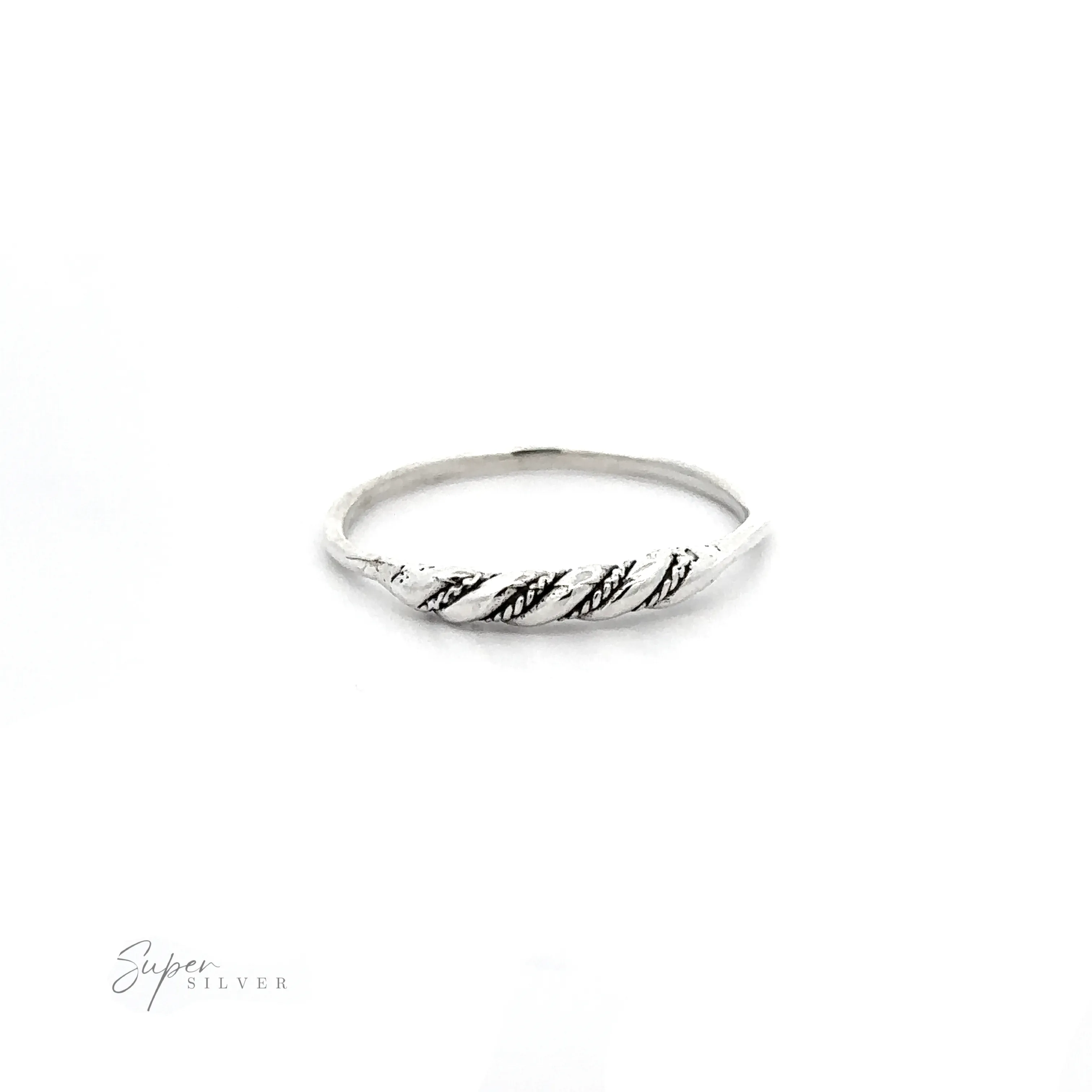 Delicate Silver Lacy Twist Band
