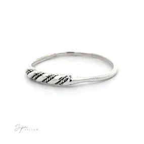 Delicate Silver Lacy Twist Band