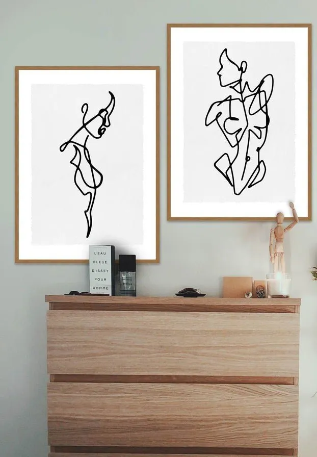 Female Side Study Line Art Print