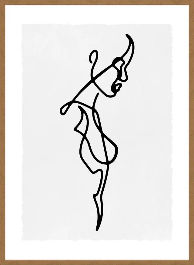 Female Side Study Line Art Print