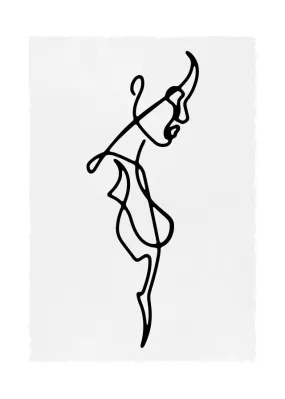 Female Side Study Line Art Print