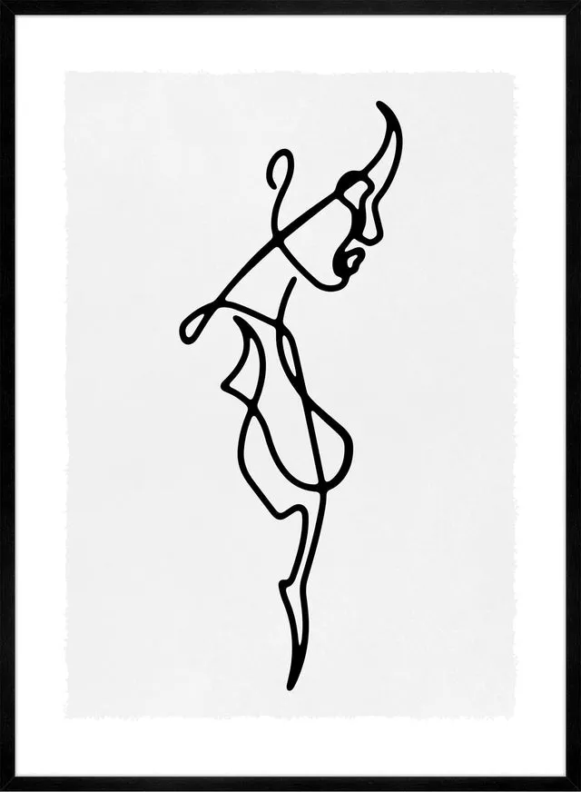 Female Side Study Line Art Print