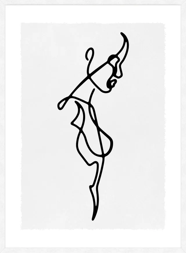 Female Side Study Line Art Print
