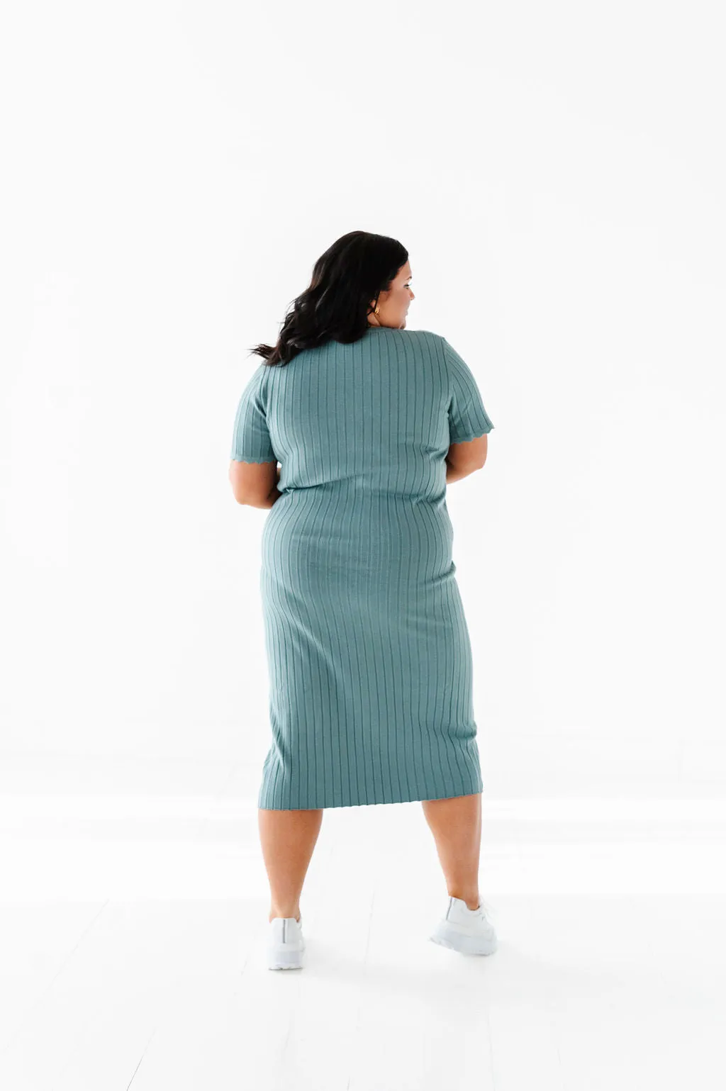 Harper Short Sleeve Dress in Seafoam