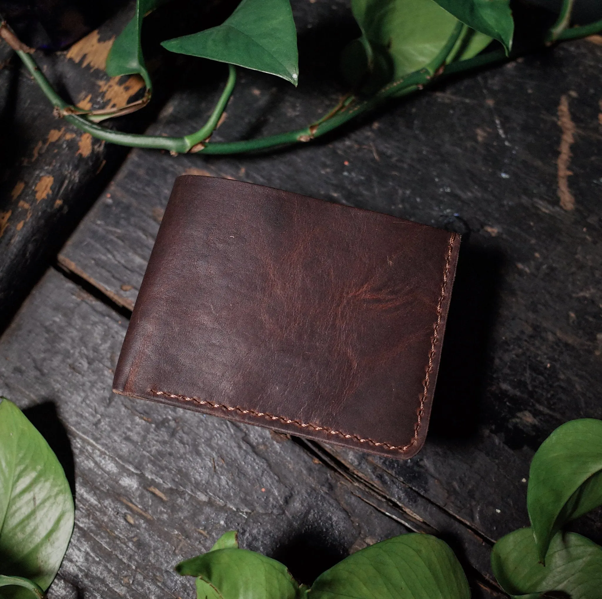 Ludger Leather Bifold Wallet – Dark Brown Edition