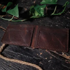Ludger Leather Bifold Wallet – Dark Brown Edition