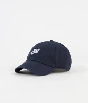 Nike Heritage 86 Futura Washed Cap - Obsidian / Obsidian / White