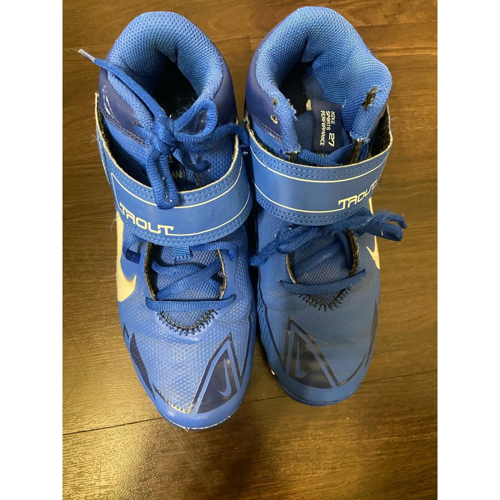 Nike Youth Boys Baseball Football Cleats Blue Size 5
