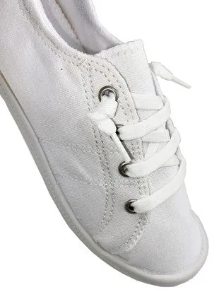 Not Rated White Rae Jersey Sneakers
