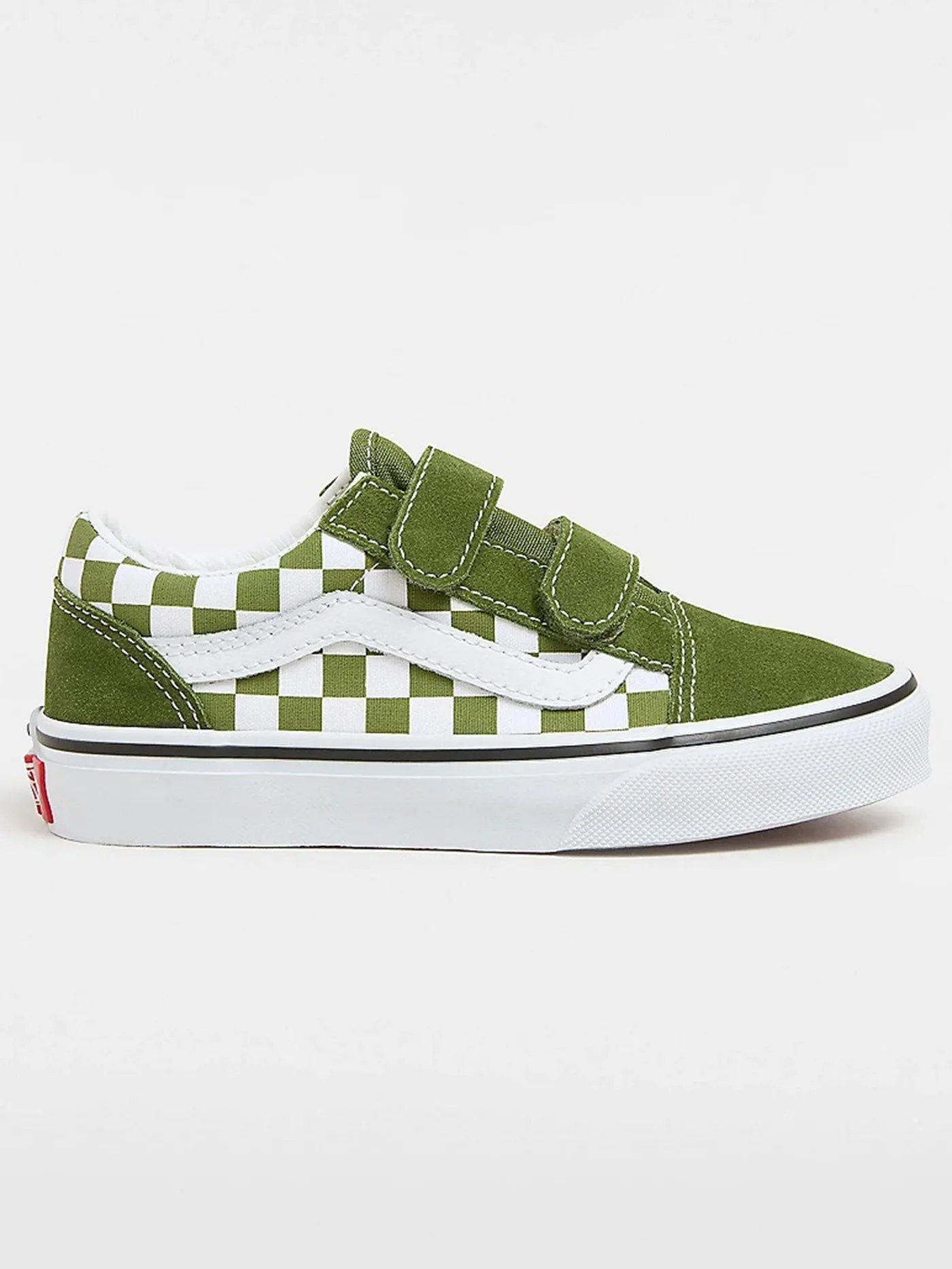 Old Skool V Color Theory Checkerboard Pesto Shoes (Kids)