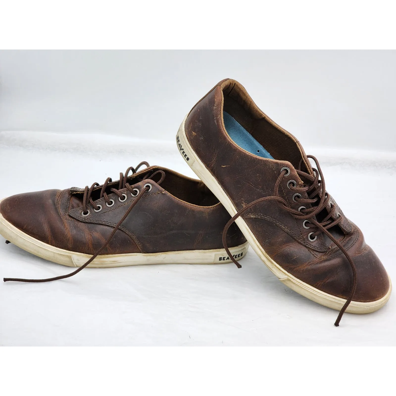 SeaVees Shoes Hermosa Sneakers Mens 10.5 Lace Up Rugged Oiled Leather Classic