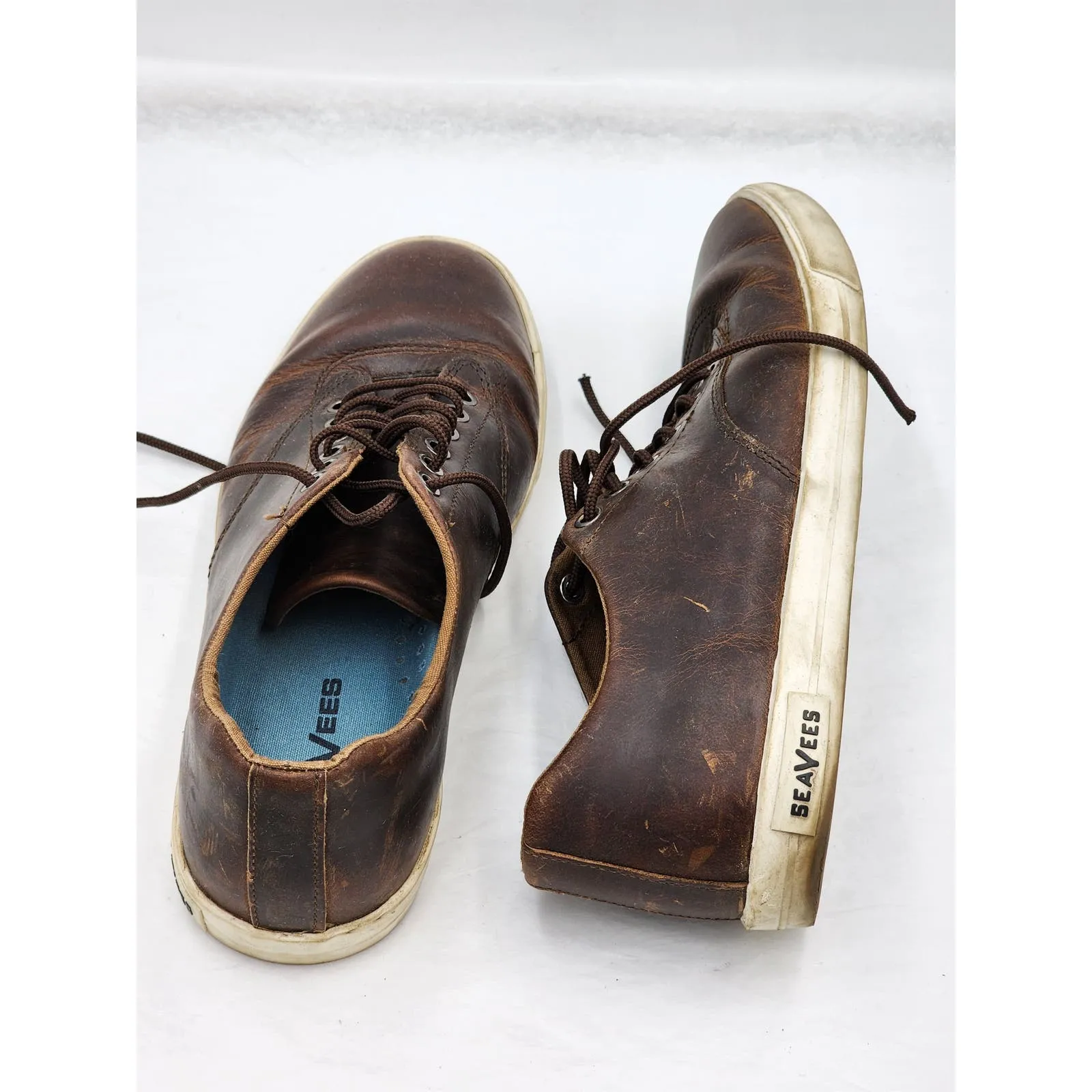 SeaVees Shoes Hermosa Sneakers Mens 10.5 Lace Up Rugged Oiled Leather Classic