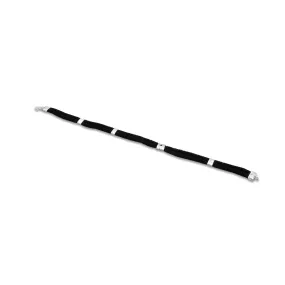 Silver Classy Black Thread Clipped Moli Bracelet for Boys