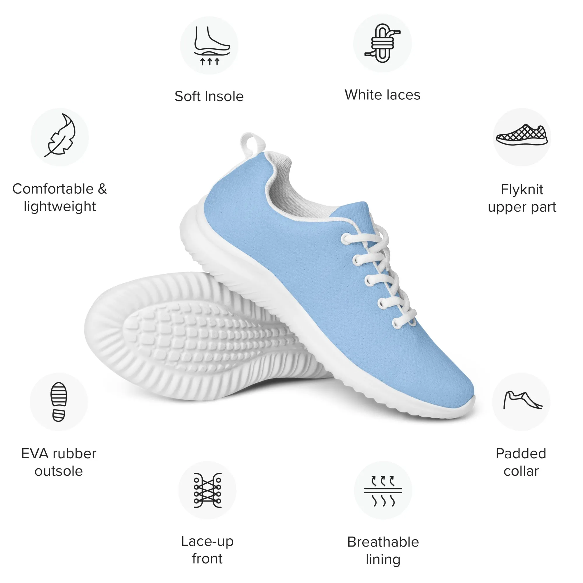 Snooty Fox Art Women’s Athletic Shoes - Baby Blues