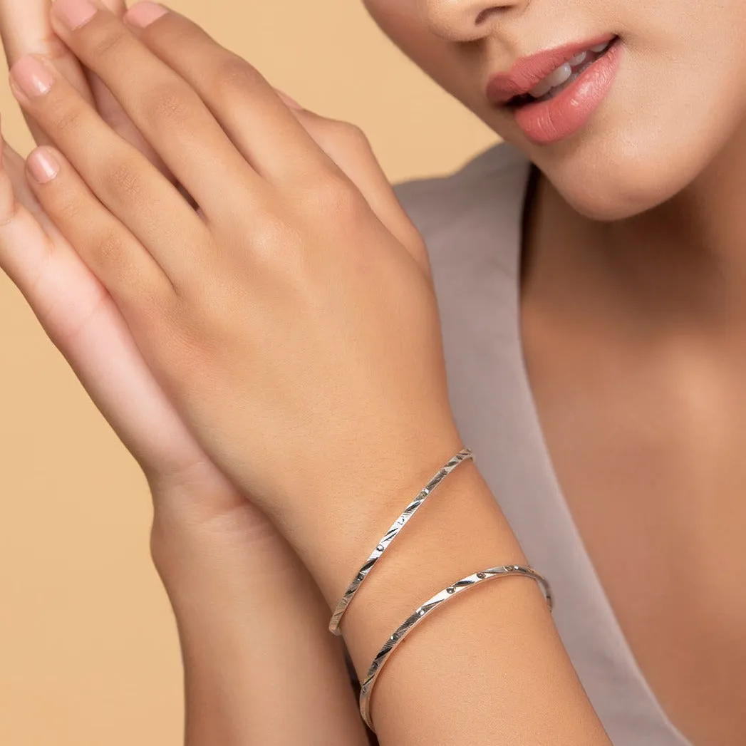 Trendy & Minimal 925 Sterling Silver Bangles