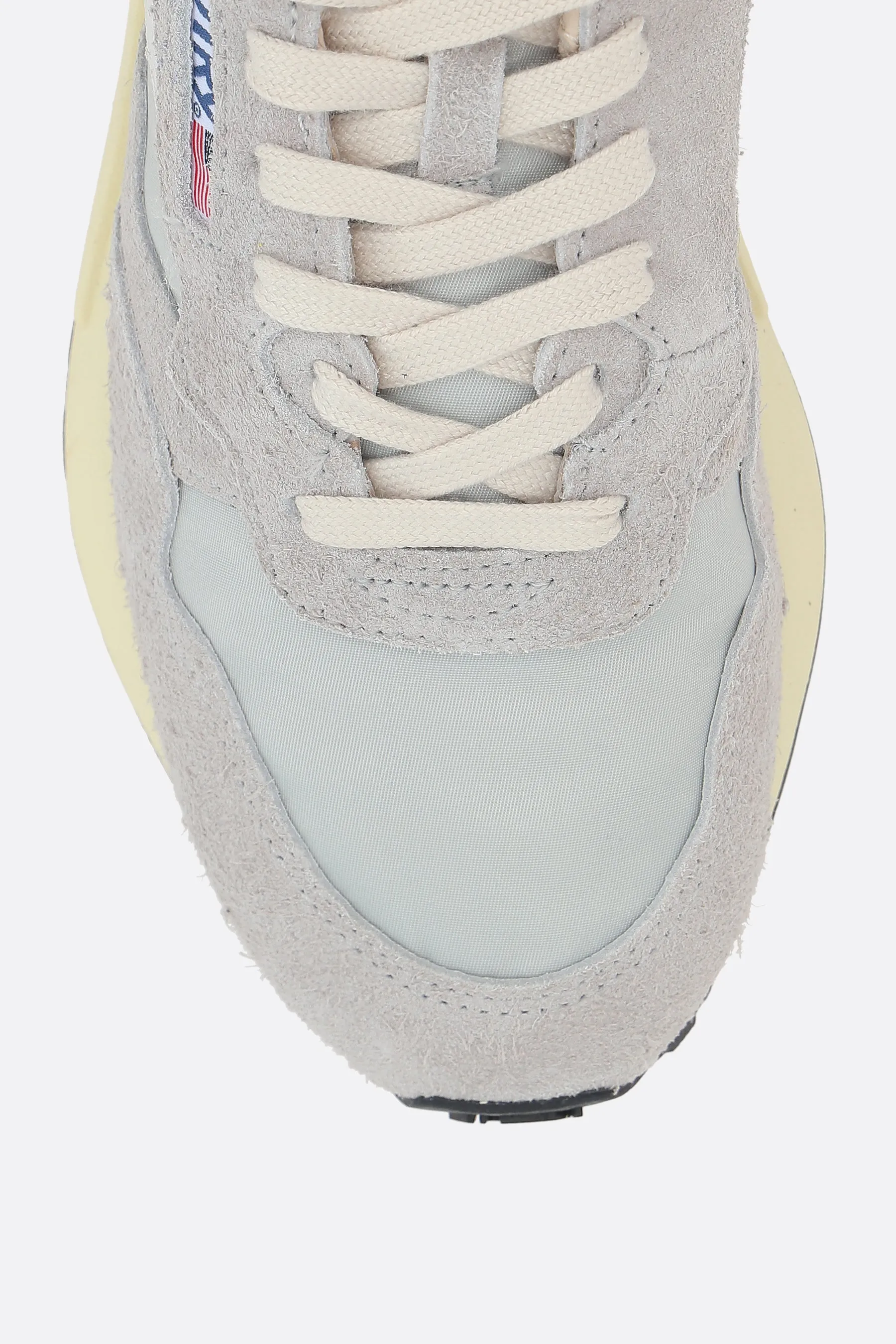 Two-Tone Mixed-Material Performance Sneakers