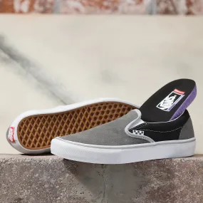 Vans Mens Skate Slip On Black/Grey Shoes